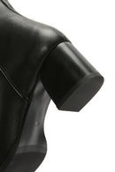 Women's Black Zippered Heeled Boots | Derimod Women's Black Zippered Heeled Boots | Derimod