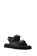Women's Black Strappy Leather Sandals | Derimod Women's Black Strappy Leather Sandals | Derimod