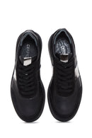 Women's Black Leather Thick Soled Sneaker | Derimod Women's Black Leather Thick Soled Sneaker | Derimod
