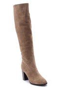 Women's Suede Heeled Boots | Derimod Women's Suede Heeled Boots | Derimod