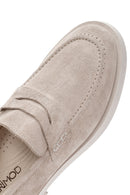Kadın Bej Süet Deri Maskülen Loafer | Derimod Kadın Bej Süet Deri Maskülen Loafer | Derimod