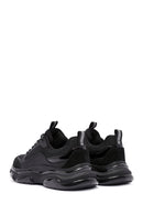 Erkek Siyah Bağcıklı Deri Sneaker | Derimod Erkek Siyah Bağcıklı Deri Sneaker | Derimod