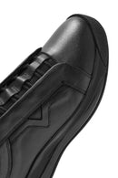 Erkek Siyah Bağcıklı Deri Sneaker | Derimod Erkek Siyah Bağcıklı Deri Sneaker | Derimod