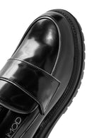 Women's Black Thick Soled Leather Masculine Loafer | Derimod Women's Black Thick Soled Leather Masculine Loafer | Derimod