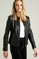 Glam Women's Leather Jacket | Derimod Glam Women's Leather Jacket | Derimod