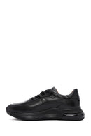 Erkek Siyah Bağcıklı Deri Casual Sneaker | Derimod Erkek Siyah Bağcıklı Deri Casual Sneaker | Derimod