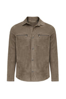 Kroos Men's Mink Suede Leather Jacket | Derimod Kroos Men's Mink Suede Leather Jacket | Derimod