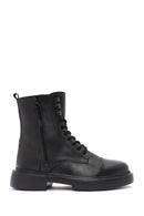 Men's Black Zippered Leather Casual Boots | Derimod Men's Black Zippered Leather Casual Boots | Derimod