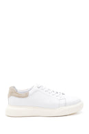 Men's White Leather Sneaker | Derimod Men's White Leather Sneaker | Derimod