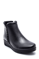 Women's Leather Stone Detailed Boots | Derimod Women's Leather Stone Detailed Boots | Derimod