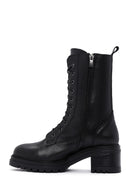 Women's Black Leather Boots | Derimod Women's Black Leather Boots | Derimod