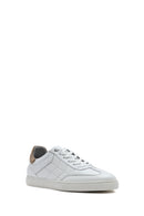 Men's White Lace-up Leather Sneaker | Derimod Men's White Lace-up Leather Sneaker | Derimod