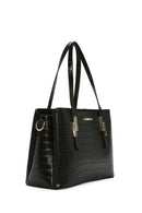 Women's Black Long Strap Crocodile Handbag | Derimod Women's Black Long Strap Crocodile Handbag | Derimod