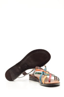 Women's Colorful Leather Sandals | Derimod Women's Colorful Leather Sandals | Derimod