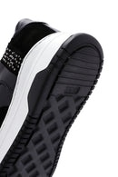 Women's Black Suede Leather Sneaker | Derimod Women's Black Suede Leather Sneaker | Derimod