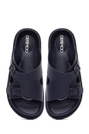 Men's Navy Blue Slippers | Derimod Men's Navy Blue Slippers | Derimod