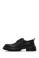 Men's Black Lace-Up Thick-Soled Leather Casual Shoe | Derimod Men's Black Lace-Up Thick-Soled Leather Casual Shoe | Derimod