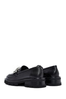 Woman Black Accessory Leather Masculine Loafer | Derimod Woman Black Accessory Leather Masculine Loafer | Derimod