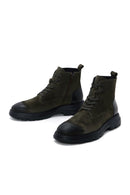 Men's Khaki Suede Leather Casual Boots | Derimod Men's Khaki Suede Leather Casual Boots | Derimod