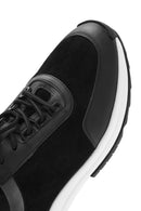 Erkek Siyah Kalın Tabanlı Bağcıklı Süet Deri Sneaker | Derimod Erkek Siyah Kalın Tabanlı Bağcıklı Süet Deri Sneaker | Derimod