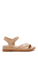Women's Beige Strappy Leather Sandals | Derimod Women's Beige Strappy Leather Sandals | Derimod