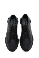 Erkek Siyah Deri Kalın Tabanlı Sneaker | Derimod Erkek Siyah Deri Kalın Tabanlı Sneaker | Derimod
