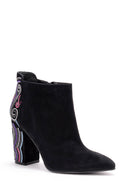 Women's Patterned Suede Boots | Derimod Women's Patterned Suede Boots | Derimod