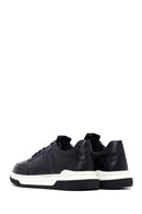 Erkek Siyah Bağcıklı Deri Sneaker | Derimod Erkek Siyah Bağcıklı Deri Sneaker | Derimod