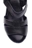 Women's Leather Comfort Wedge Heel Sandals | Derimod Women's Leather Comfort Wedge Heel Sandals | Derimod