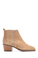 Women's Suede Leather Heeled Boots | Derimod Women's Suede Leather Heeled Boots | Derimod