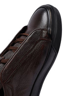 Men's Brown Lace-Up Leather Sneakers | Derimod Men's Brown Lace-Up Leather Sneakers | Derimod
