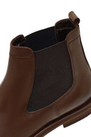 Men's Brown Leather Casual Chelsea Boot | Derimod Men's Brown Leather Casual Chelsea Boot | Derimod