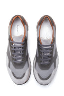 Men's Leather Suede Detailed Sneaker | Derimod Men's Leather Suede Detailed Sneaker | Derimod