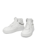 Alberto Guardiani Kadın Beyaz Deri Kalın Tabanlı Bilekli Sneaker | Derimod Alberto Guardiani Kadın Beyaz Deri Kalın Tabanlı Bilekli Sneaker | Derimod
