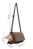 Woman Mink Suede Crossbody Bag | Derimod Woman Mink Suede Crossbody Bag | Derimod