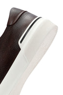 Erkek Kahverengi Bağcıklı Deri Sneaker | Derimod Erkek Kahverengi Bağcıklı Deri Sneaker | Derimod