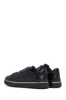 Erkek Siyah Bağcıklı Deri Sneaker | Derimod Erkek Siyah Bağcıklı Deri Sneaker | Derimod