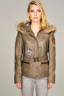 Layla Women's Leather Jacket | Derimod Layla Women's Leather Jacket | Derimod