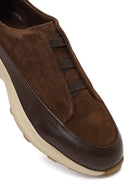 Men's Brown Thick-Soled Leather Casual Sneaker | Derimod Men's Brown Thick-Soled Leather Casual Sneaker | Derimod