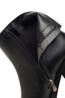 Women's Black Zippered Thick Heeled Boots | Derimod Women's Black Zippered Thick Heeled Boots | Derimod