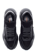 Kadın Siyah Deri Yüksek Taban Sneaker | Derimod Kadın Siyah Deri Yüksek Taban Sneaker | Derimod