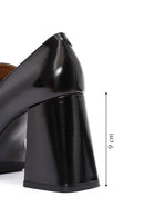 Kadın Siyah Kalın Topuklu Deri Loafer | Derimod Kadın Siyah Kalın Topuklu Deri Loafer | Derimod