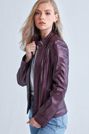 Norma Women's Leather Jacket | Derimod Norma Women's Leather Jacket | Derimod