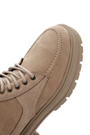 Men's Beige Casual Nubuck Leather Boots | Derimod Men's Beige Casual Nubuck Leather Boots | Derimod