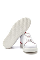 Men's White Leather Sneaker | Derimod Men's White Leather Sneaker | Derimod