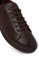 Erkek Kahverengi Bağcıklı Deri Casual Sneaker | Derimod Erkek Kahverengi Bağcıklı Deri Casual Sneaker | Derimod