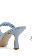 Women's Blue Heeled Slippers | Derimod Women's Blue Heeled Slippers | Derimod