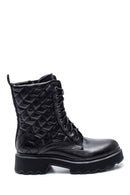 Women's Leather Quilted Boots | Derimod Women's Leather Quilted Boots | Derimod
