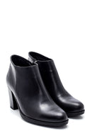 Women's Leather Zippered Heeled Boots | Derimod Women's Leather Zippered Heeled Boots | Derimod