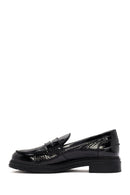 Women's Black Patent Leather Masculine Loafer | Derimod Women's Black Patent Leather Masculine Loafer | Derimod